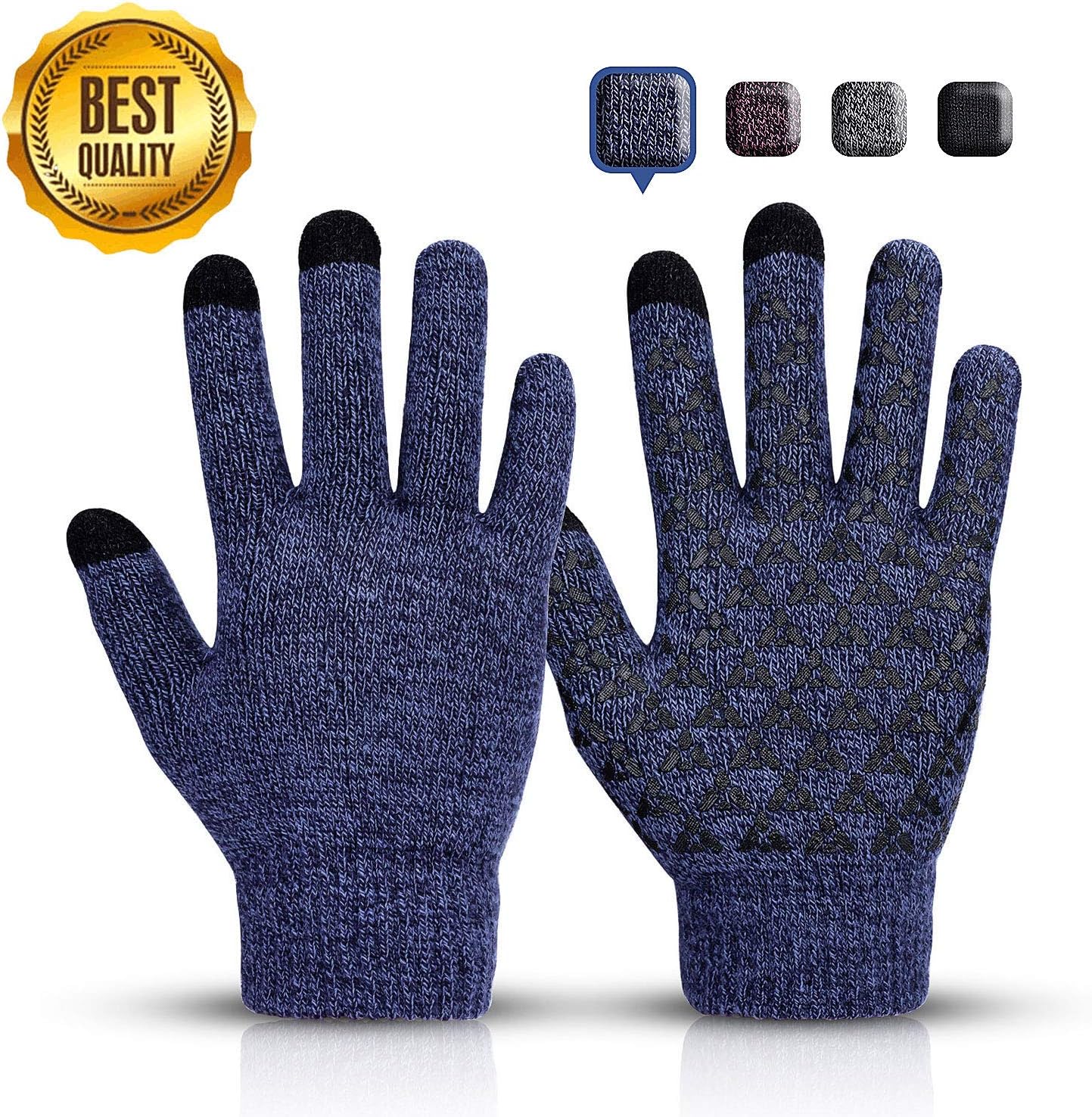 Sholov Thermal Gloves, Winter Women Gloves Touch Screen Gloves with Anti-slip Design Outdoor Cycling For Driving Running Camping Hiking.