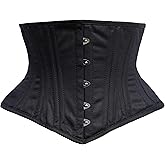 Cincnher Women's Waspie Corset Underbust Waist Training Steel Boned Corset