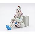 Cosmos Gifts 20932 Fine Porcelain Clown Sitting by Luggage Musical Figurine (Music Tune: What A Wonderful World), 5 5/8" H