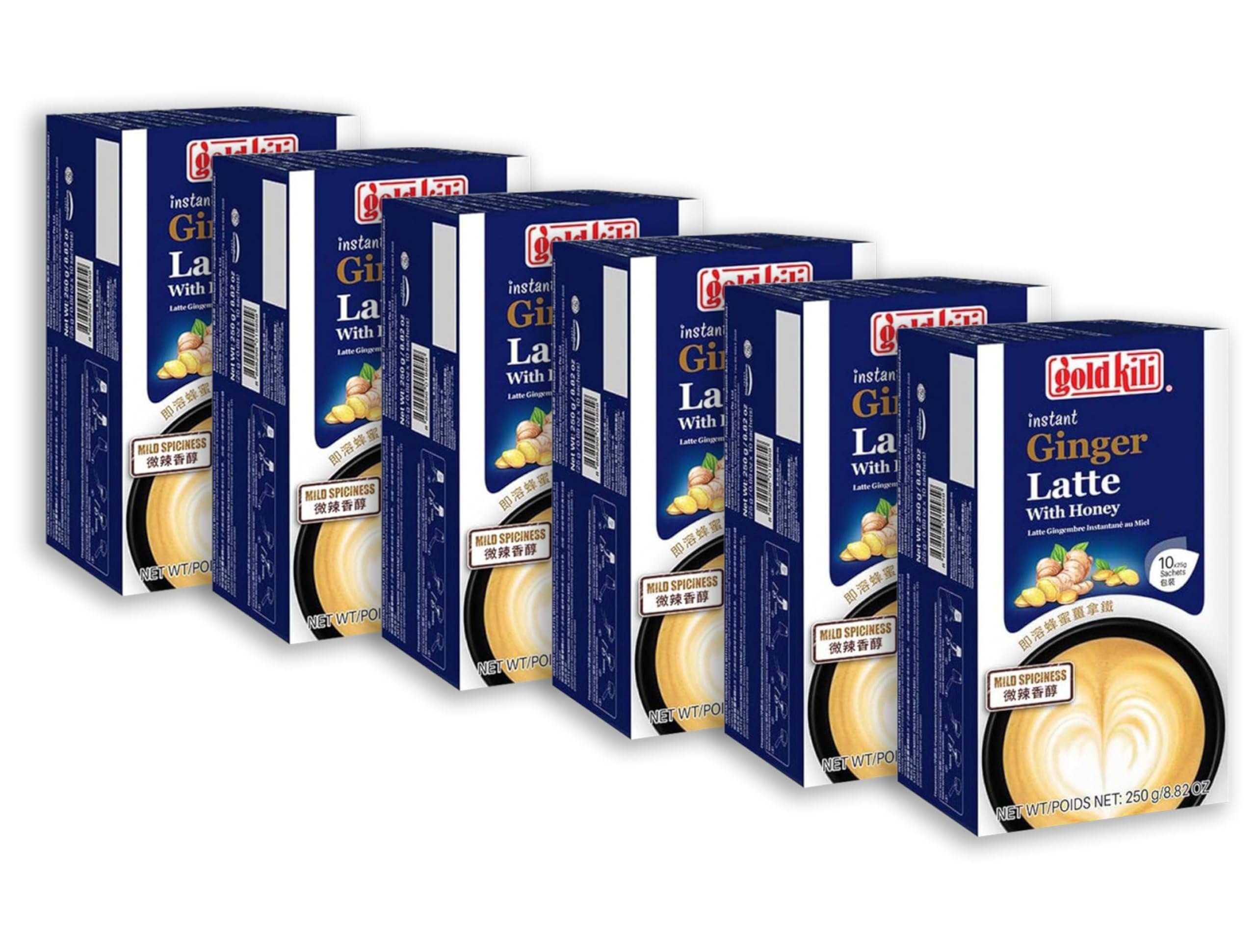 Gold Kili Instant Ginger & Honey Latte, 10 x 22 g