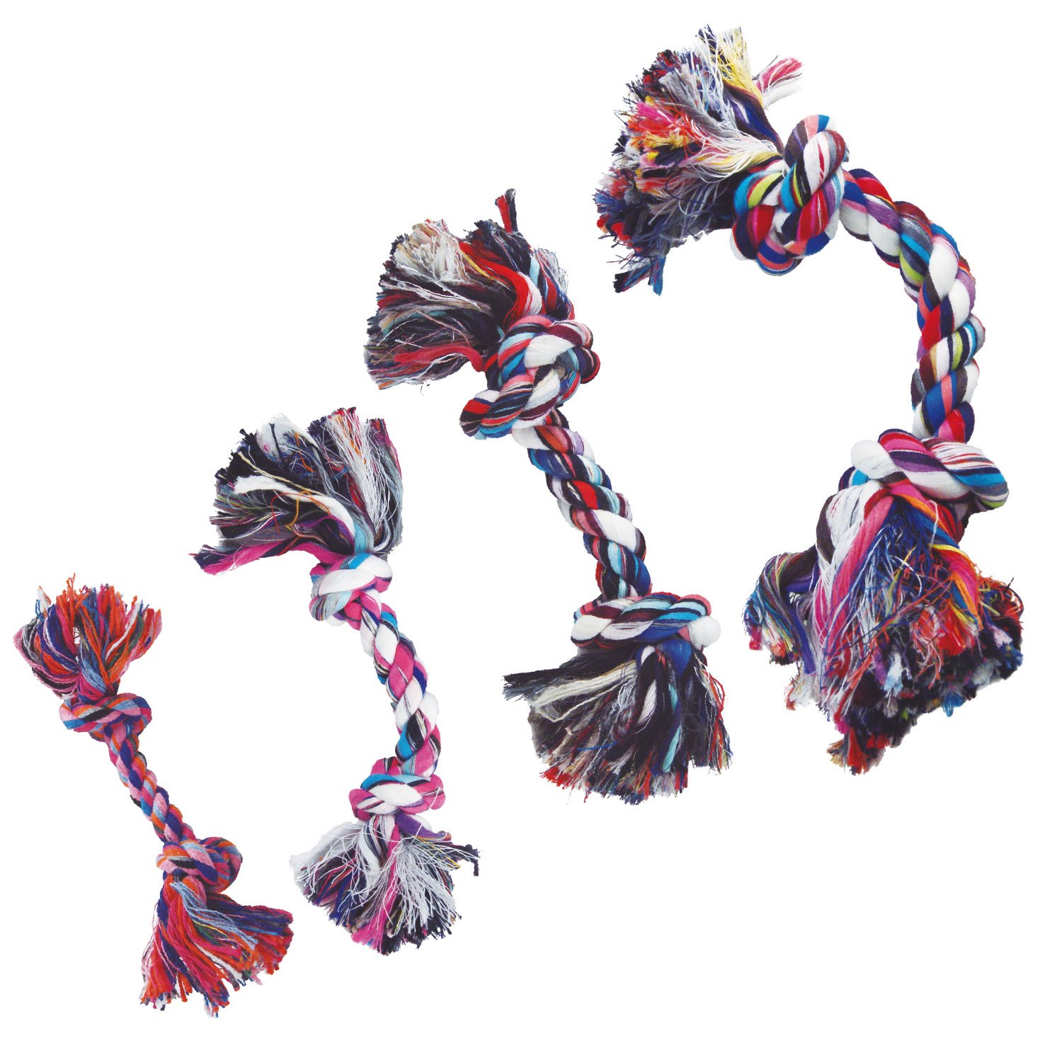 GLORIA rope toy dog ​​- 26 cm - With 2 Knots - Dog Toy - resistant materials - Healthy keeps gums - Assorted Color