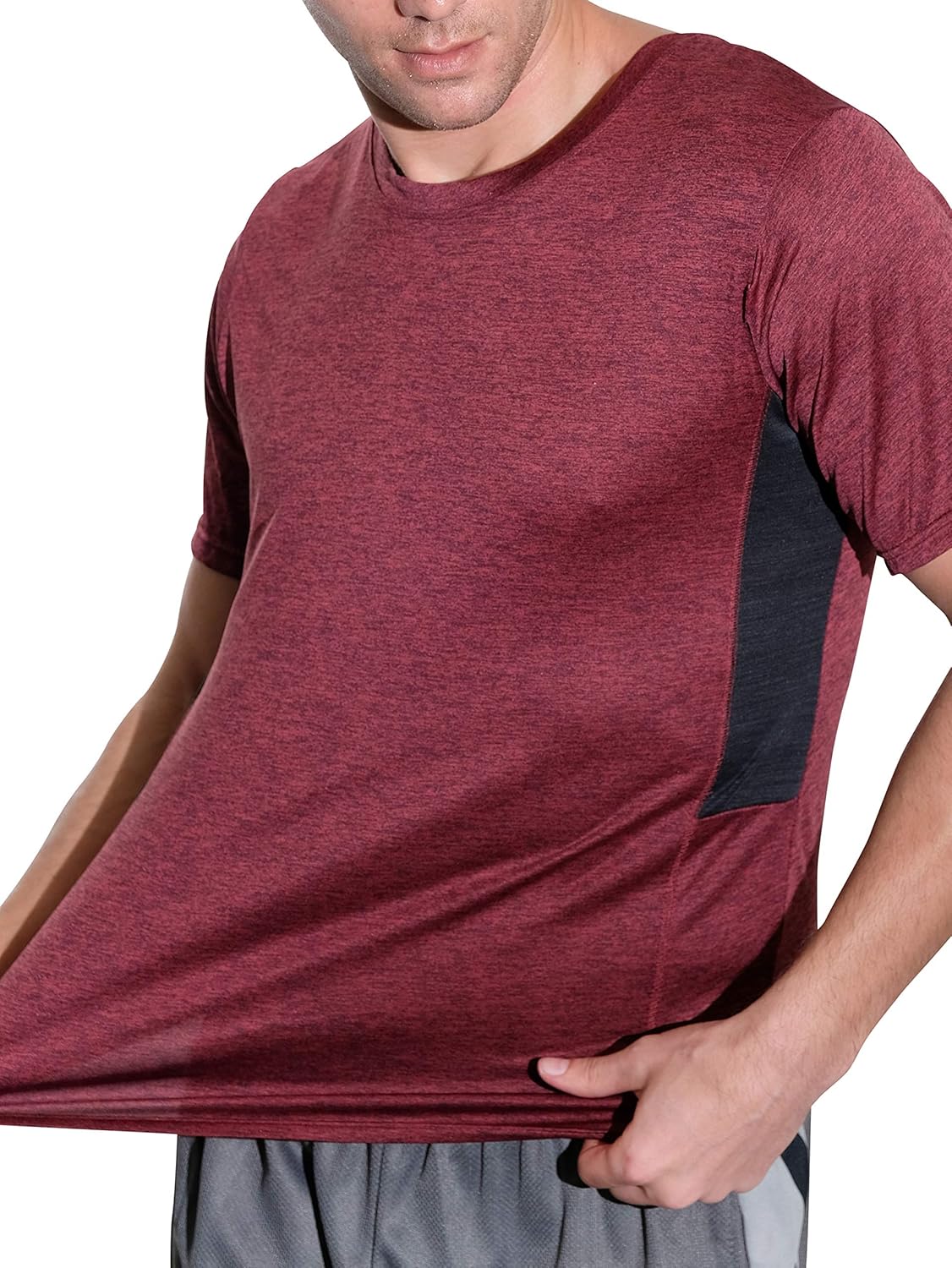 5 Pack: Men’s Dry-Fit Moisture Wicking Active Athletic Performance Crew T-Shirt at  Men’s Clothing store
