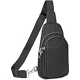 befen Genuine Leather Small Sling Bag for Women Anti-Theft Crossbody Chest Bags Fanny Packs for Travel with RFID Card Slots