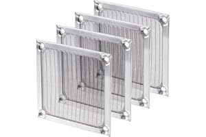 MECCANIXITY 80mm Computer Fan Filter Grills Stainless Steel Mesh Dustproof Case Cover for Computers, Pack of 4