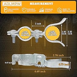 [Pack of 2] 1-3/8" x 1-5/8" Gate Fork