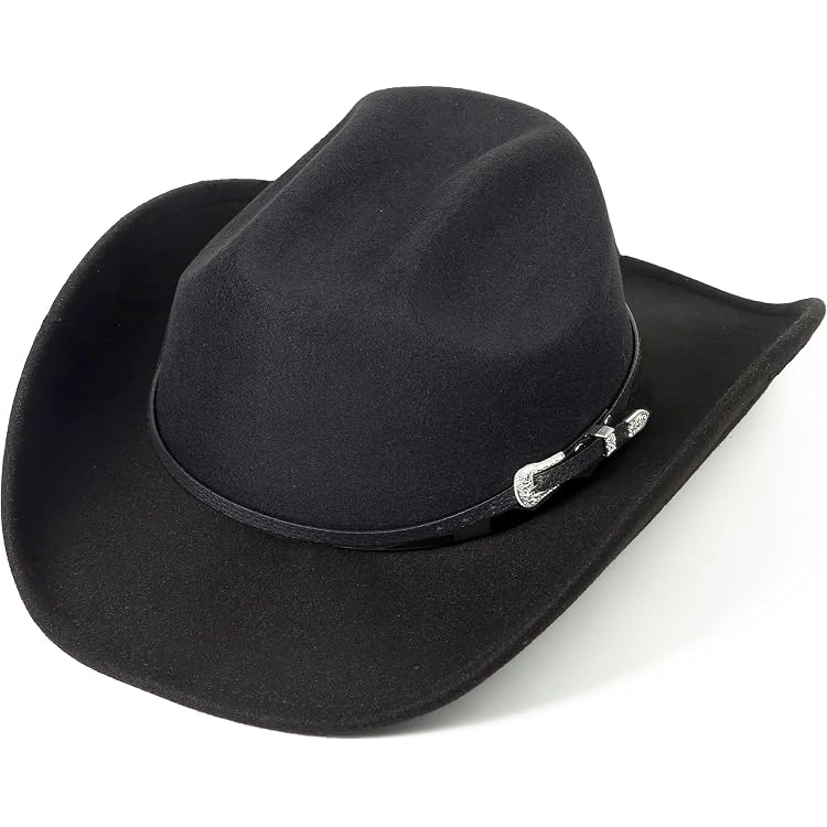 Chapeau de cowboy en feutre de laine marron - Style western