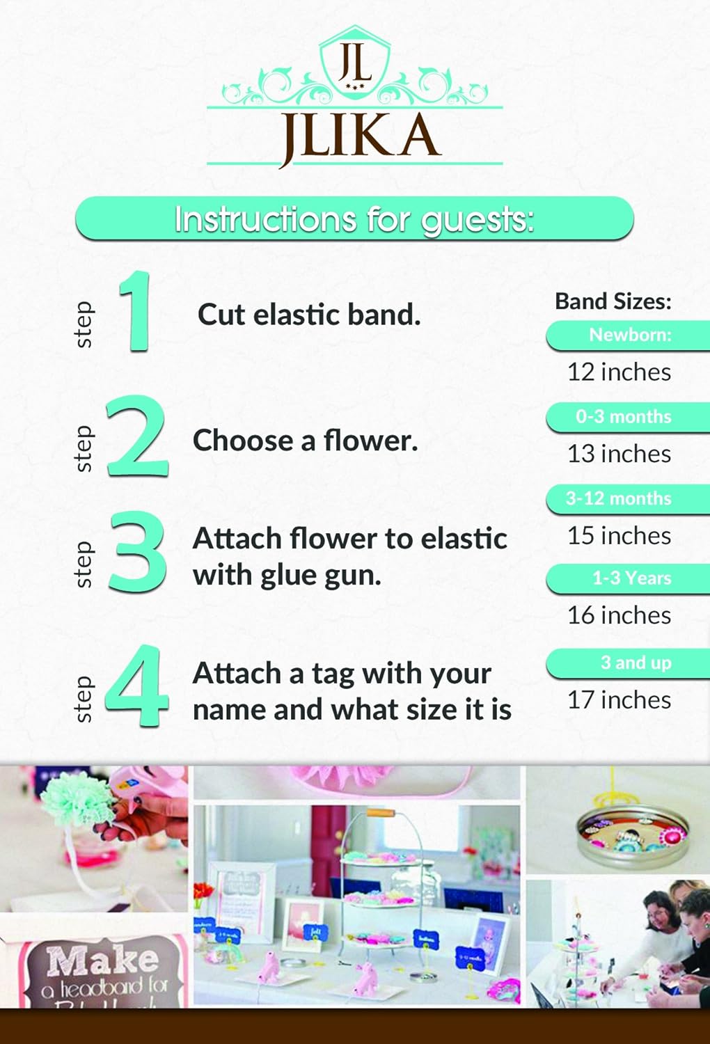 baby shower headband making kit