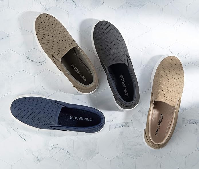 perforated slip on shoes