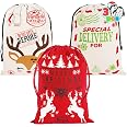 Burlap Sack Christmas Gift Bags With Drawstring 26\" X 19\", 1 Pieces