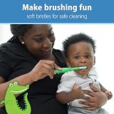 Dr. Brown's Crocodile Toddler Toothbrush Green - 1-4 Years view 3