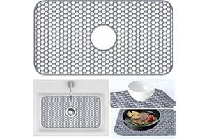 Sink Protectors Mat - 25.79"x13.98"Kitchen Sink Pad for Bottom of Basin for Protection of Stainless Steel and Tableware, Farm