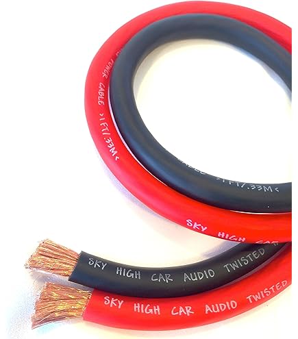 Amazon.com: 50 ft OFC 1/0 Gauge Oversized 25' RED & 25' Black