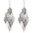 Aisansty Dangle Earrings for Women Handmade Boho Super Lightweight Chandelier Dangle Drop Earring Gold Silver Plated