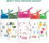 Polar Gear Kids Water Bottle 400ml Unicorn BPA Free Leakproof with Straw view 2