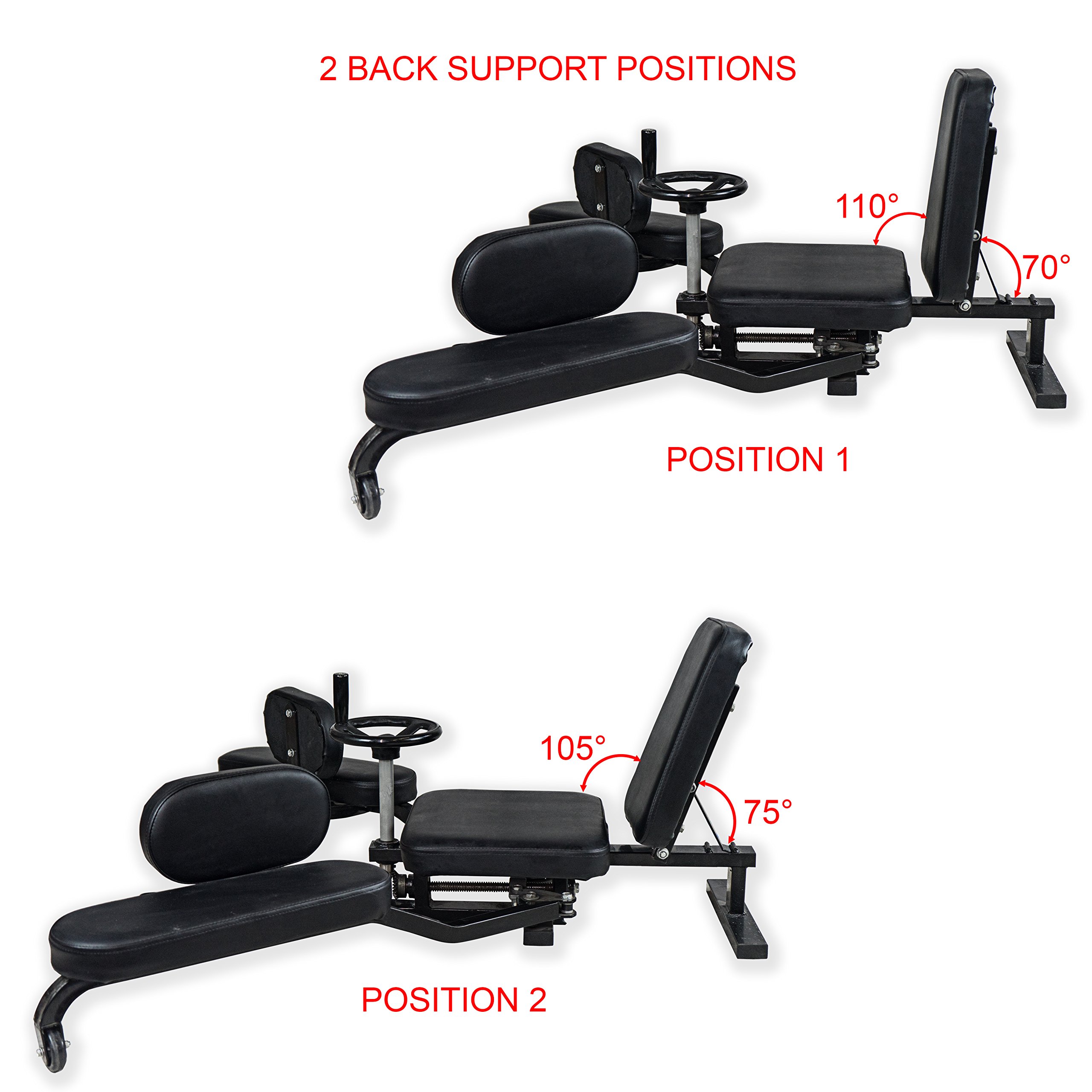 Valor Fitness CA Leg Stretch Machines with Adjustable Wheel and Gear