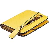 Toughergun Women’s Small Slim Leather Wallet with RFID Protection, Compact Bifold Mini Purse with Clear ID Window