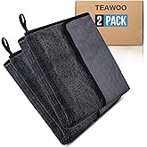 TEAWOO Shiny Wipes Shower Cleaning Cloth, Ultra Absorbent Car Drying Towel, 2 Pack 16 x 24 inch Microfiber Cleaning Cloth for Car, Bath & Househood