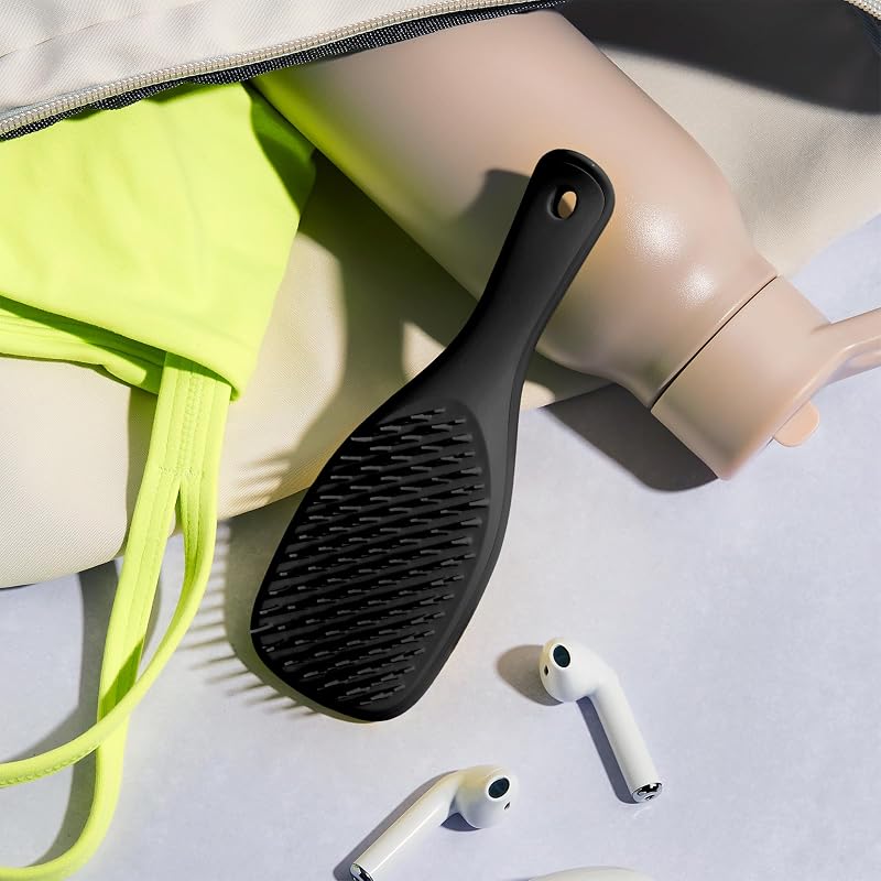 Mini Ultimate Detangler - Cepillo Desenredante Mini para Pelo Seco y Mojado - Apto para Todo Tipo de Cabello - Perfecto para Niños y Viajes - Negro