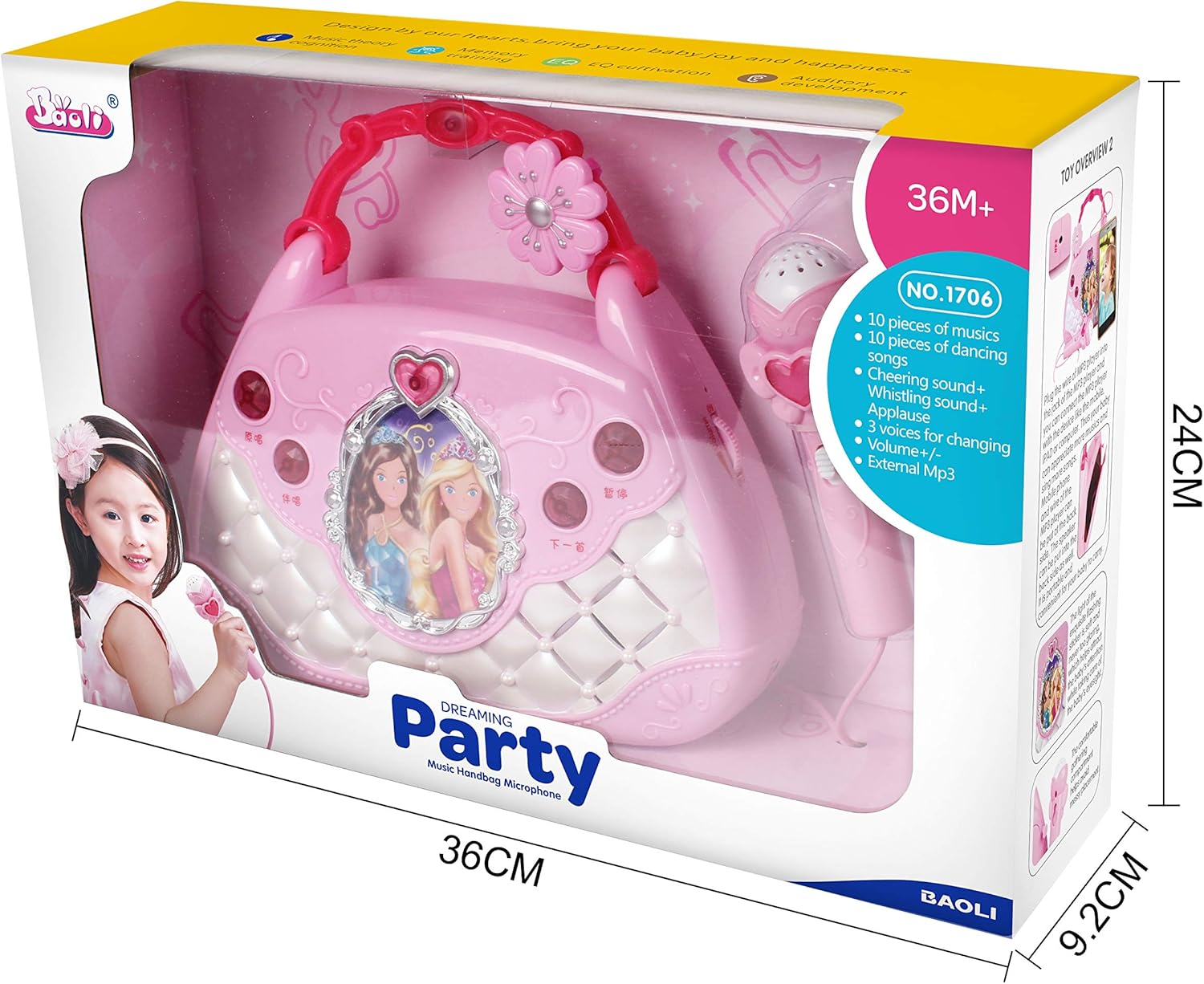Baoli Karaoke Machine Jouet Pour Filles Enfants Micro Sac A Bandouliere Musicale Karaoke Jeux Et Jouets Atahari Com