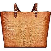 Anuschka Women’s Original Hand-Painted Genuine Leather Large Zip Top Tote