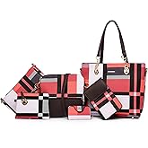 OTMIPIML Purses and Handbags for Women Synthetic Leather Tote Crossbody Bags Satchel Purses Set 6pcs | Set, 6pcs, Set, 6pcs