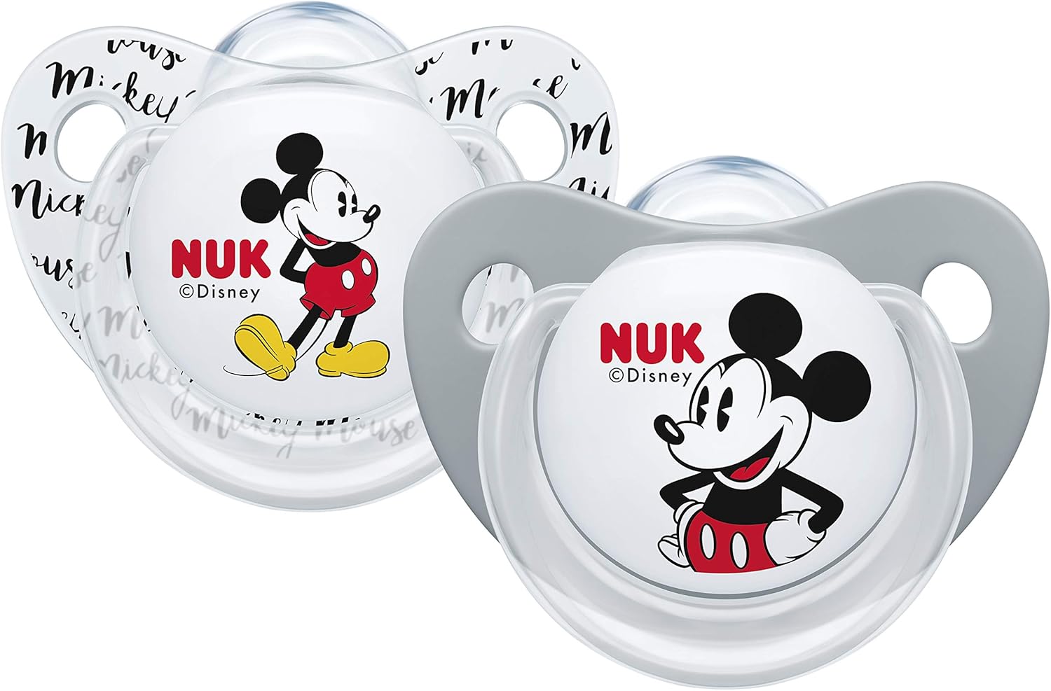 Nuk Mickey & Minnie - Chupetes fisiológicos de silicona T1, 0 - 6 ...