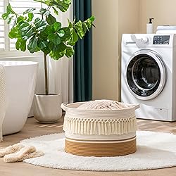 KAKAMAY Large Blanket Basket (20"x13"),Woven