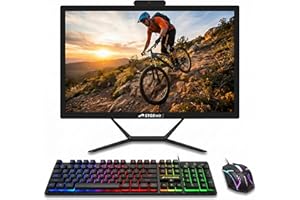 STGSivir All in One Desktop Computer, 22-inch Display, Intel N5095 2.9GHz, 16G DDR4, 256G SSD, WiFi 5, Bluetooth, Webcam, Win