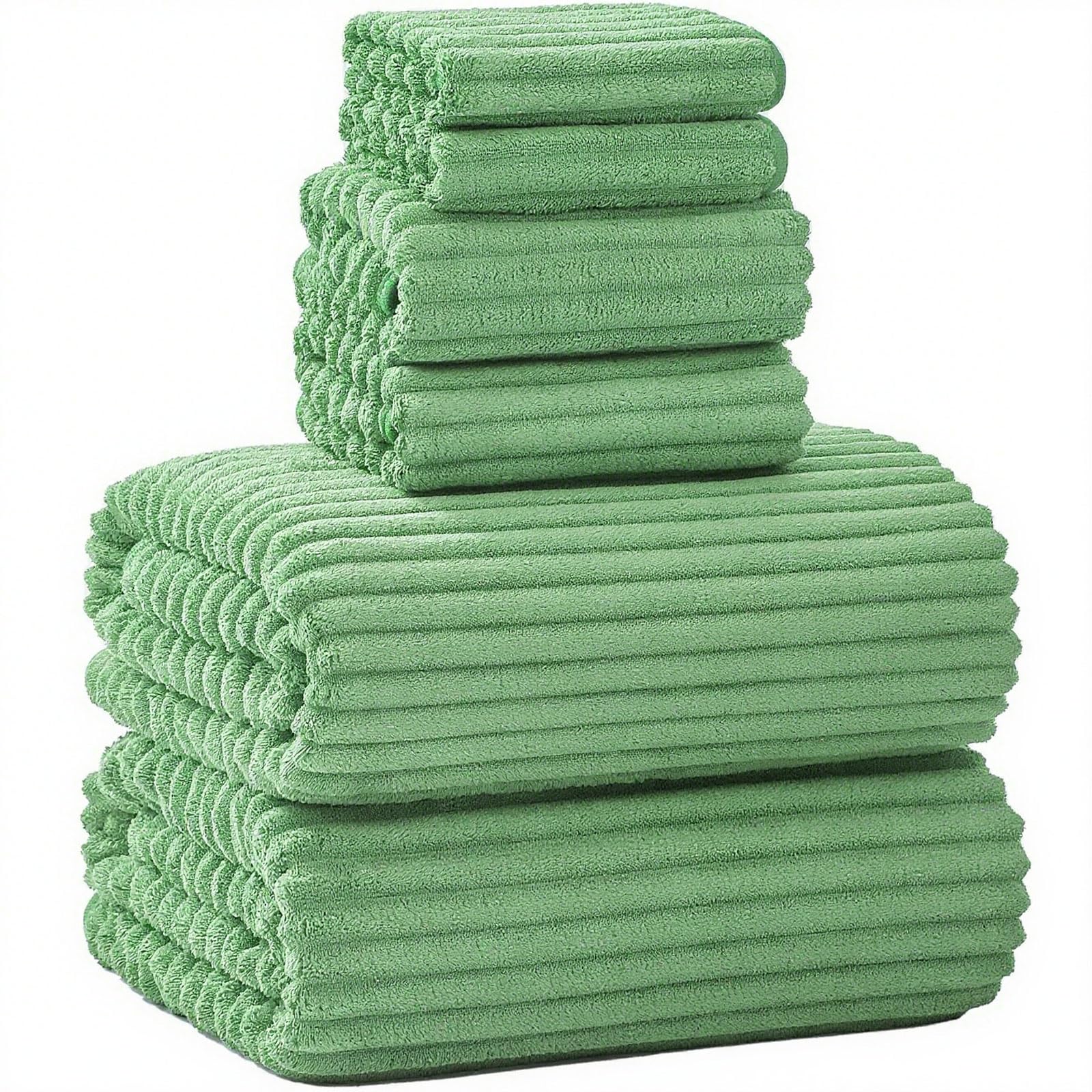 Photo 1 of NALIVO Extra Large Bath Towel Set of 6 (40"x80"),Oversized Bath Sheet Super Soft Highly Absorbent Microfibers Quick Dry Luxry Shower Towel for Bathroom Spa Gym Hotel Yoga(Sage Green, 6Piece)