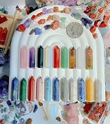XIANNVXI 20 Pcs Healing Crystals Set Pointed Wands Assorted Stones, Gift Box view 4