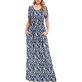 Linkily Maxi Dress Casual Long Dresses with Pockets S-2XL
