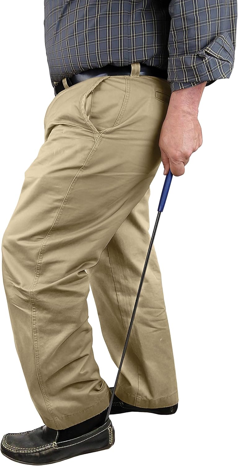 " Blue Jay An Elite Healthcare Brand Stop Your Bending Metal Shoehorn Pair with Elastic Shoelaces | Long Handle Sponge | Hip Replacement Kit | Mobility Aid Lightweight Reacher": Health & Personal Care