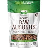 NOW Foods, Almonds, Raw and Unsalted, Source of Protein, Grown in the USA, 16-Ounce (Packaging May Vary)