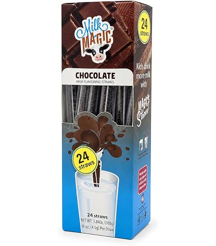Amazon.com: Milk Magic Flavored Milk Straws for Kids, Chocolate