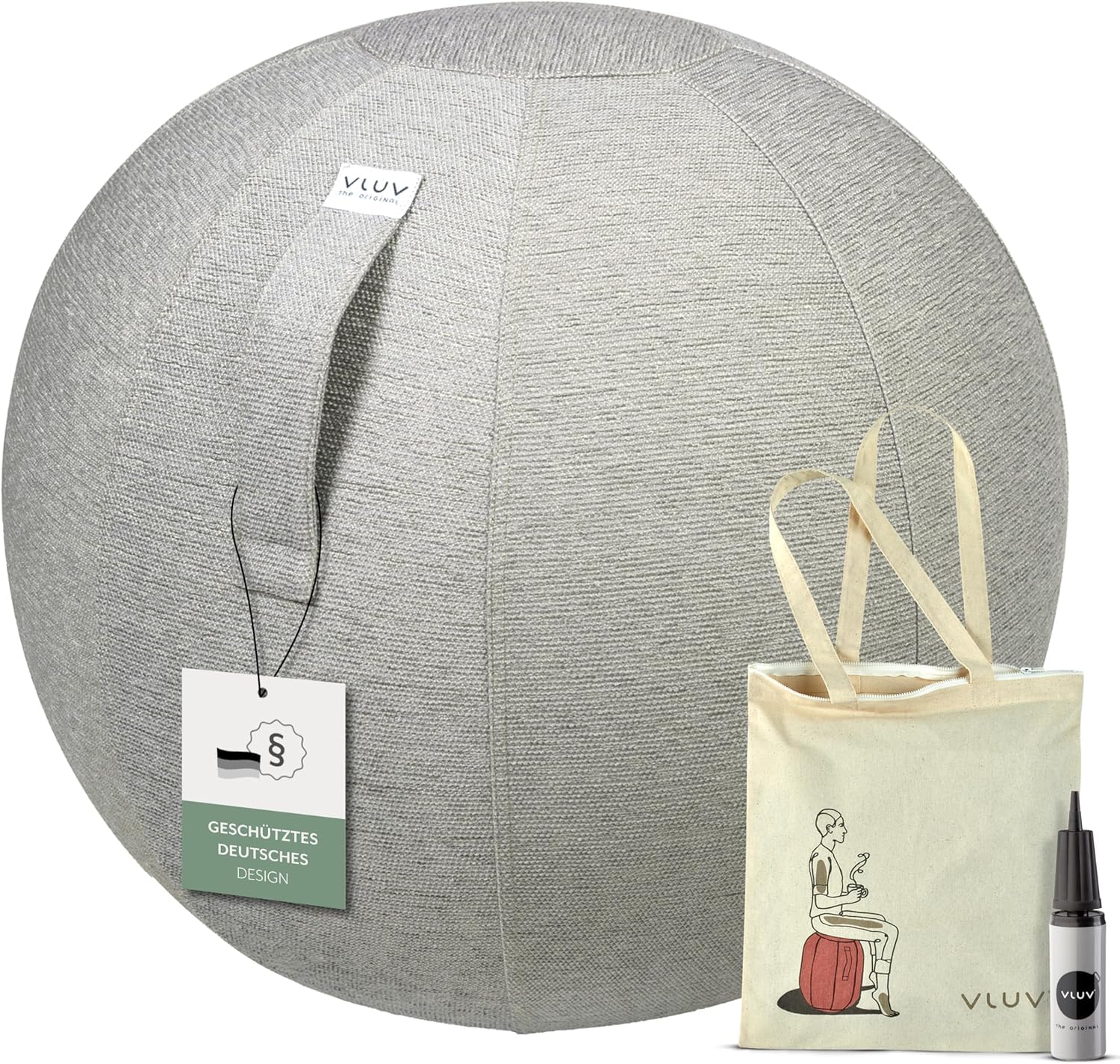 VLUV Stov Seat Ball diameter 60-65 cm, 25,6 inches Concrete/light grey