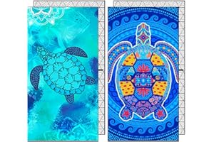 MARGELIFE Sand Free Microfiber Beach Towel – Quick Dry Mandala Lightweight Oversized Large Blue Towel Accessories Travel Swim Pool Yoga Cruise Camping Gear Packable Resistant Gift