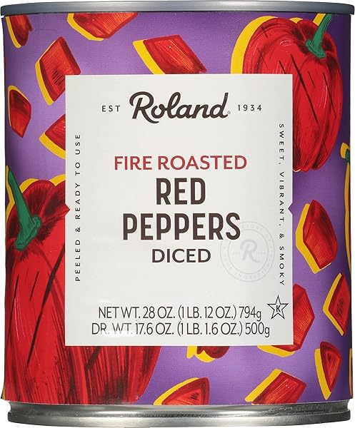 ROLAND FOODS DICED FIRE-ROASTED PEPPERS, SPECIALTY IMPORTED FOOD,...