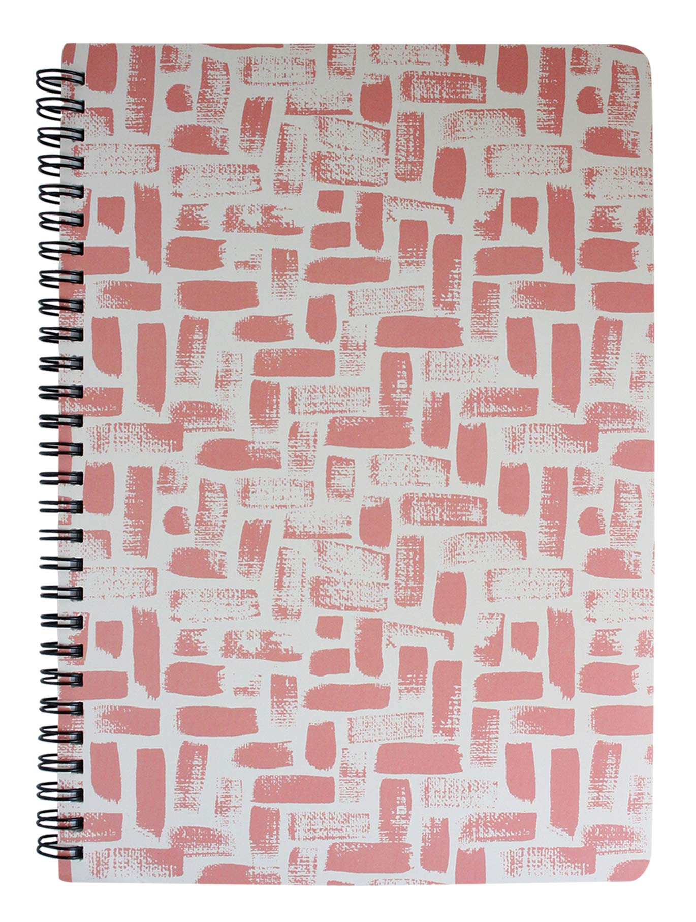 Emartbuy Printed Hard Cover Spiral Exercise Book Diary Notebook Notepad Writing Journal Ruled B5 Size 80 Sheets (160 Pages) - Pink/White