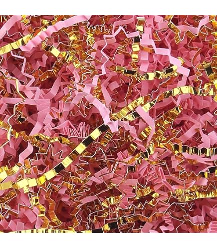 Crinkle Cut Paper Shred Filler For Gift Baskets - Green & Gold Shredded Paper For Easter, Christmas & Holidays