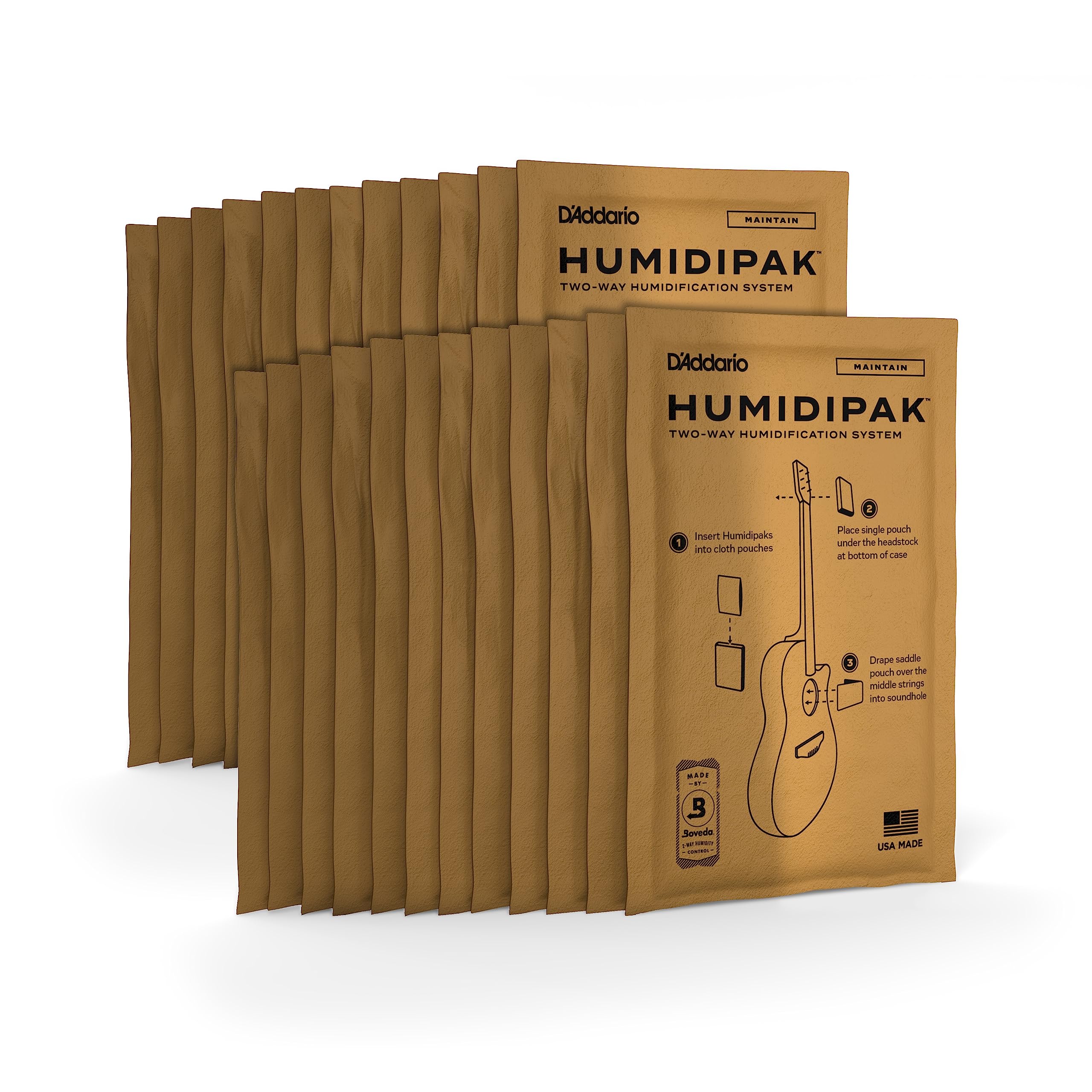 Photo 1 of ***MISSING 6**D'Addario Accessories Guitar Humidifier Packs-Guitar Humidifiers Acoustic - Two-Way Humidification System Conditioning Packets-24 Maintain Replacement Packets