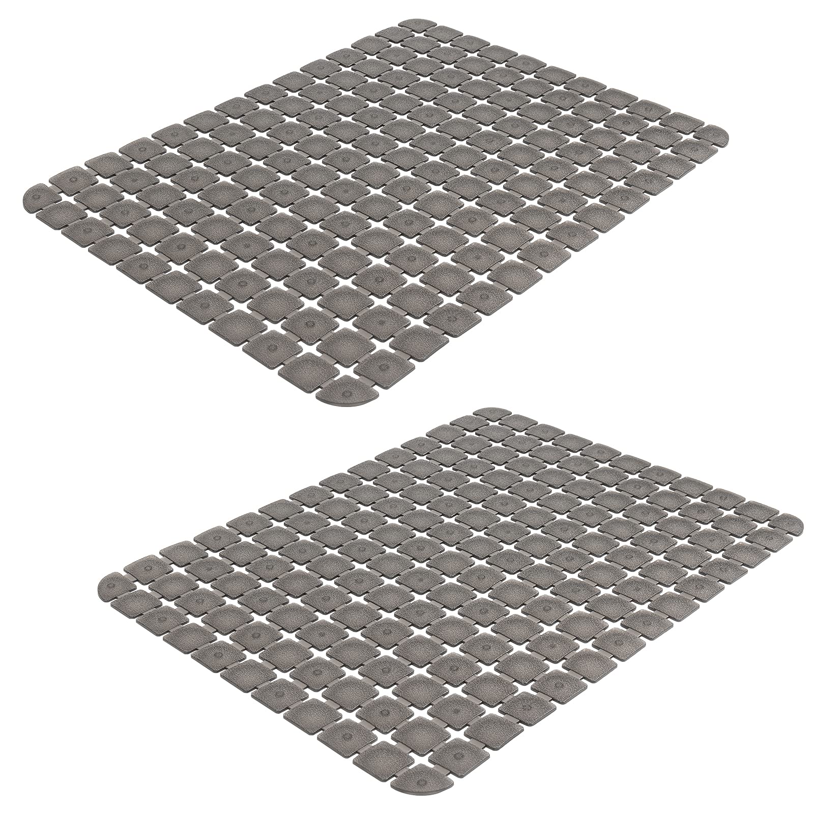 OTHWAY 2 Pack Sink Mats for Kitchen Sinks, 40x30cm Sink Protectors for Bottom of Kitchen Sink, Dishes and Glassware Drain Mat (Grey)