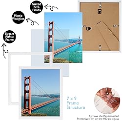 HEYTUYA 7x9 inch Picture Frame White for Wall