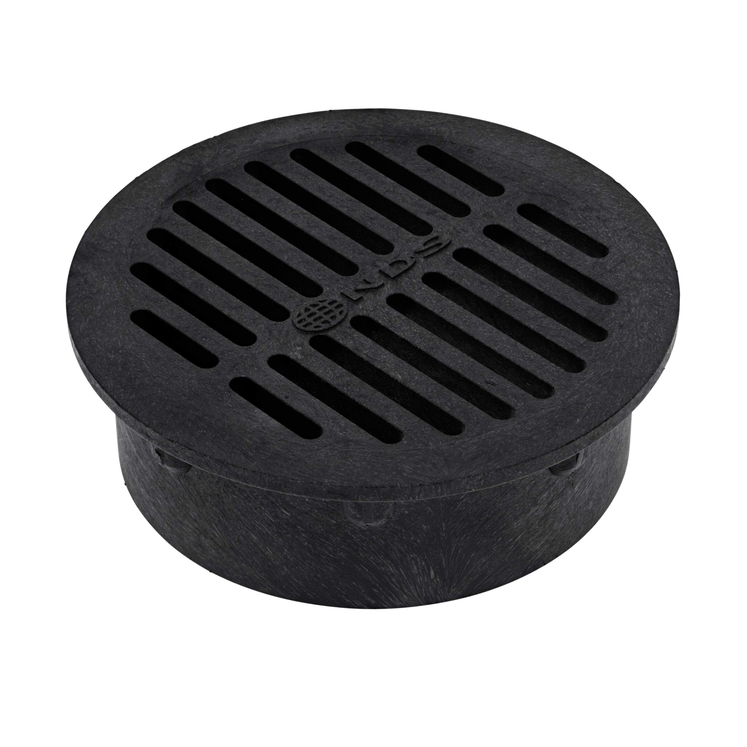 Photo 1 of NDS 40, Grate Cover, Connects to Round 6 in. Speed-D Catch Basin 6 Inch Drain Pipes & Fittings, for Small Lawns, Landscaping, and Patios, Black Plastic