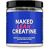 NAKED Lean Creatine HCl Powder, 100 Servings - Con-Cret Creatine Hydrochloride with Organic Prickly Pear Extract, Electrolytes - Muscle Growth, Strength & Cognitive Support - Unflavored
