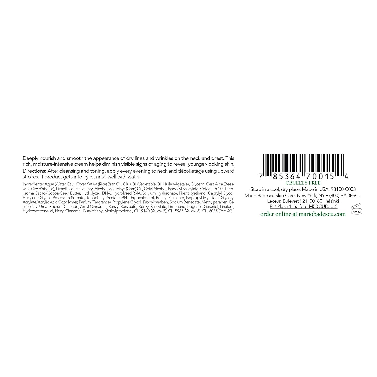 Mario Badescu Vitamin A-D-E Neck Cream, 1 oz: Premium Beauty