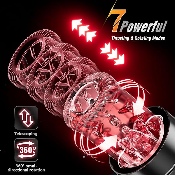 MRGRAS MALE MASTURBATOR PENIS PUMP – AI SYNC MALE SEX TOYS FOR MEN WITH 12 S VACUUM PUMP & 7 THRUSTING ROTATING VIBRATING SUCKING LICKING ADULT TOYS MENS SEX TOYS POCKET PUSSY PUMPS & ENLARGERS