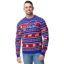 FOCO Standard NFL Big Logo Ugly Sweater, Team Color