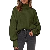 PRETTYGARDEN Fall Oversized Sweaters for Women Chunky Knit Long Sleeve Turtle Neck Pullover Jumper Tops Cozy Winter Clothing