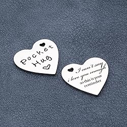 Qunrwe Pocket Hug Token & Leather Keychain,Thinking