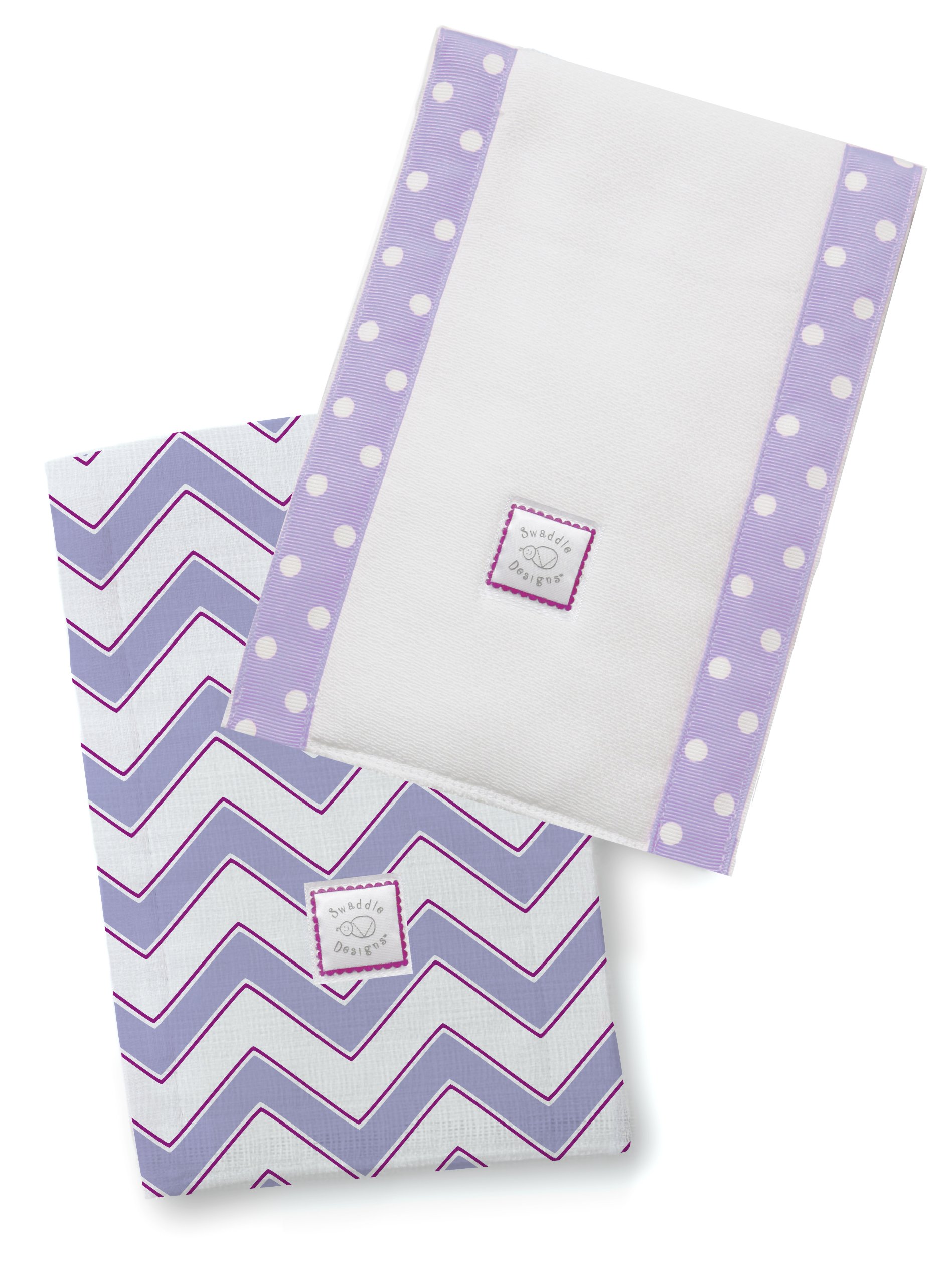 SwaddleDesigns Baby Burpies, Set of 2 Cotton Burp Cloths